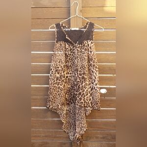 Chic Leopard Print Dress with Lace